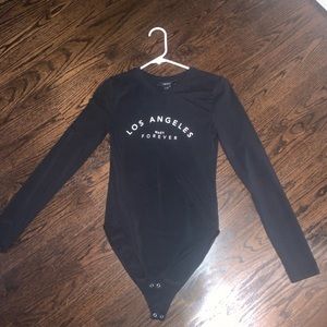black long sleeve body suit